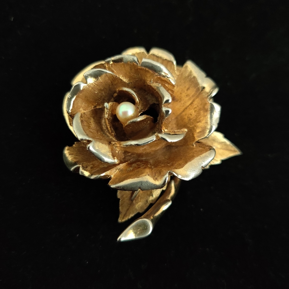 Marcel Boucher Rose Flower Brooch